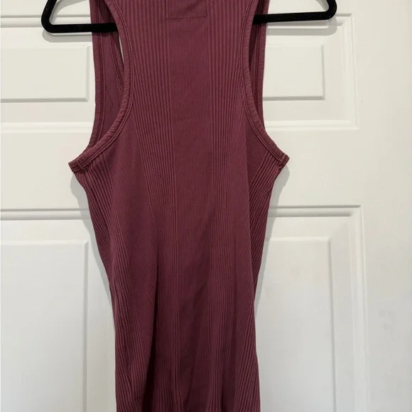Aerie Burgundy Ribbed Tank Top - Picture 4 of 4